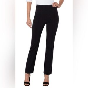PEARL PINTUCK SEAM FLARE, BLACK, Large, Tummy Control,